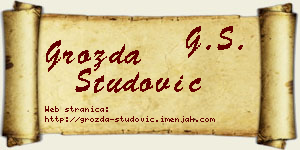 Grozda Studović vizit kartica